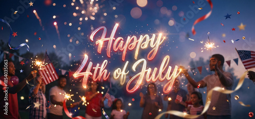 happy 4th of July , independence day poster