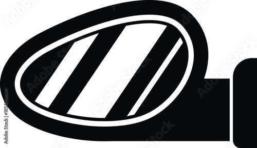 Car wing mirror showing reflection for automotive safety and awareness