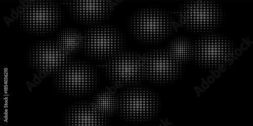 dark grey halftone and grunge pattern. Retro comic gradient background. dark grey dotted texture overlay. Cartoon pop art faded gradient pattern. backdrop for poster, banner, advertisement, event