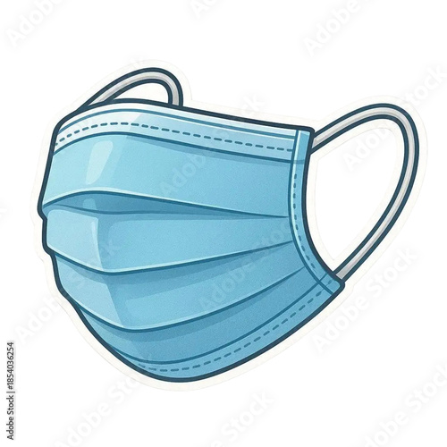 Foto medical mask sticker illustration
