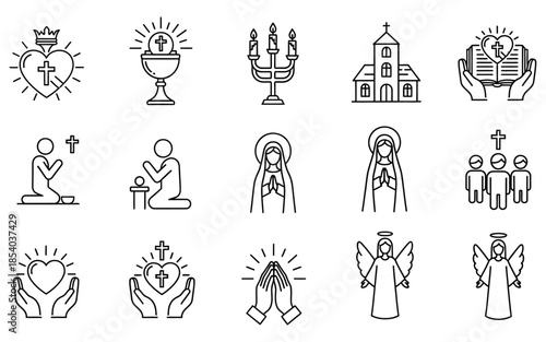 Christian faith and symbolism icons