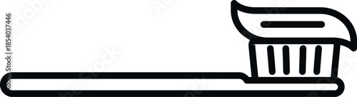 Toothbrush with toothpaste illustrating daily oral care and cleaning routine