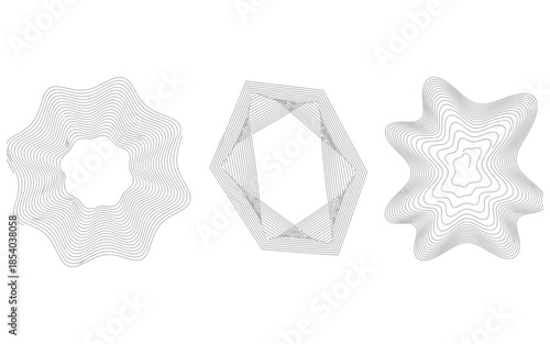 Three white christmas cookie cutters in different shapes