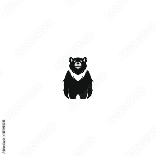 Punk bear logo icon flat vector design