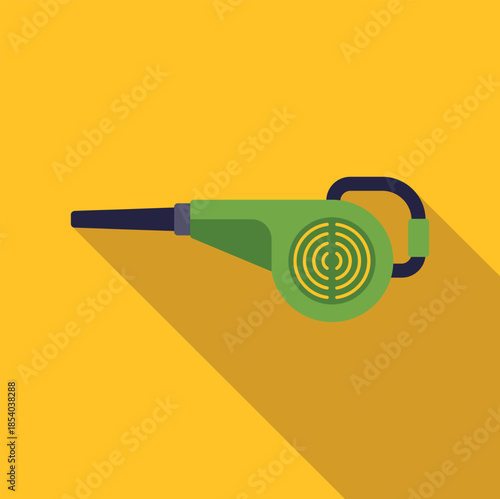 Green leaf blower illustration representing yard work, gardening, and outdoor household chores