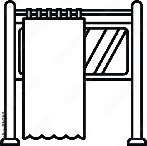 Voting booth providing privacy for citizens casting their ballot during elections