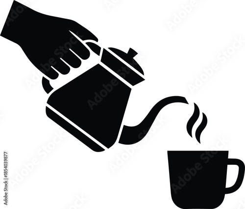 Hand Pouring Coffee Icon