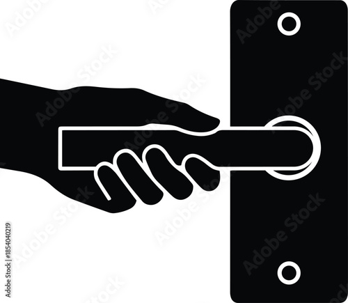 Hand Pulling Door Handle Icon