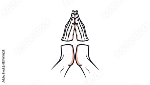 Praying hands together in a gesture of hope and gratitude