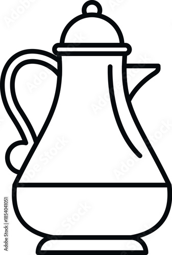 Outline icon representing a traditional jug or pitcher ideal for beverages