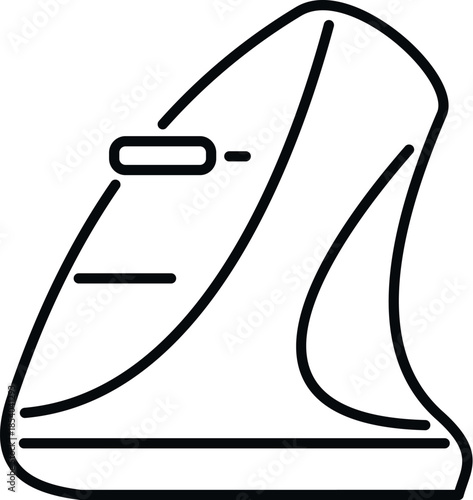 Ergonomic vertical mouse enhancing computer work comfort with modern design