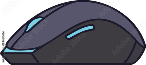 Computer mouse illustration isolated on a clean white background.