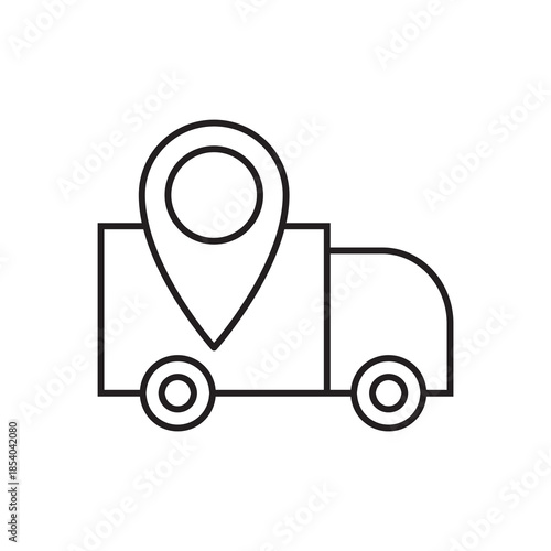 Locating Delivery Vehicle with Map Pin Marker