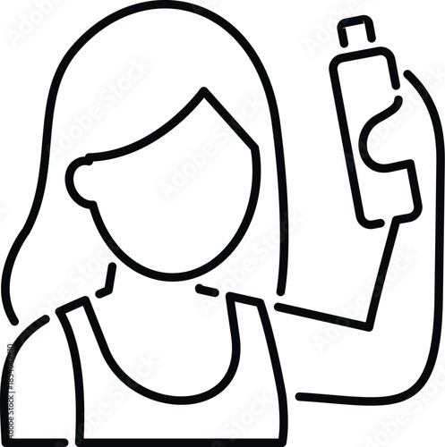 Woman taking a selfie with a mobile device