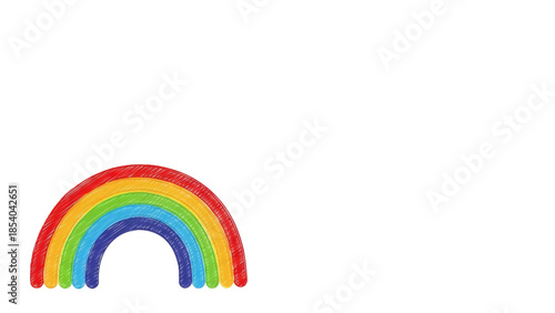 Vibrant rainbow symbolizing hope and diversity on transparent