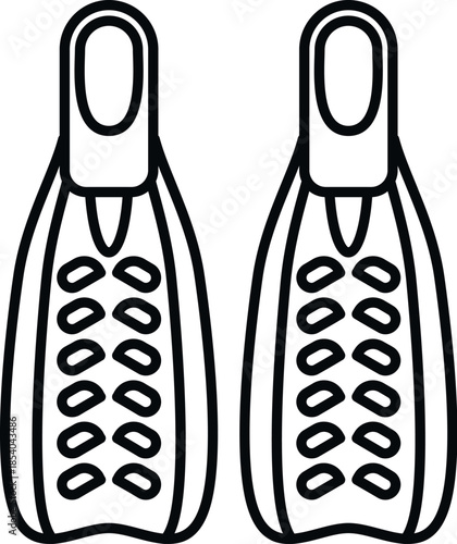 Flippers as equipment for underwater activity and water sports