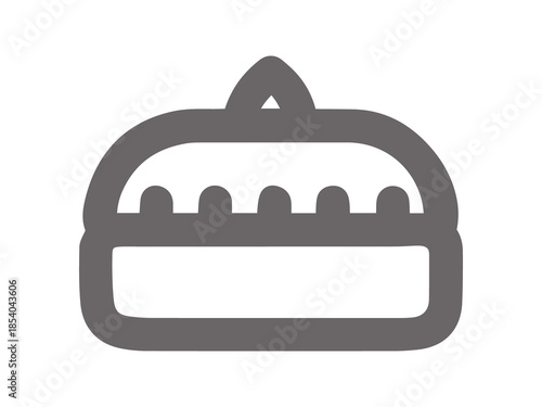 Red Outline Icon of a Hat on Black Background beanie winter hat