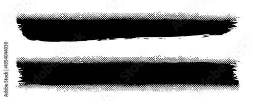 Two thick horizontal black paint strokes