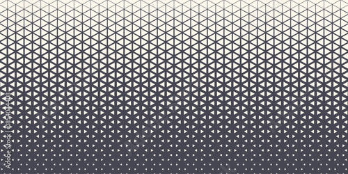 Triangular Halftone Texture Retrowave Vector Geometric Technology Abstract Background. Half Tone Triangles Retro Colored Pattern. Minimal 80s Style Dynamic Tech Structure Wallpaper