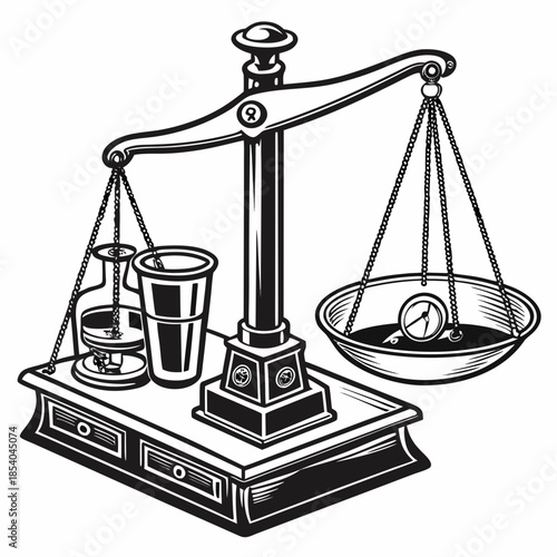 scales of justice and money