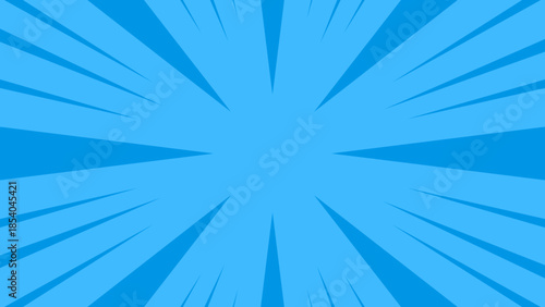 Vibrant Blue Comic Speed Burst Background