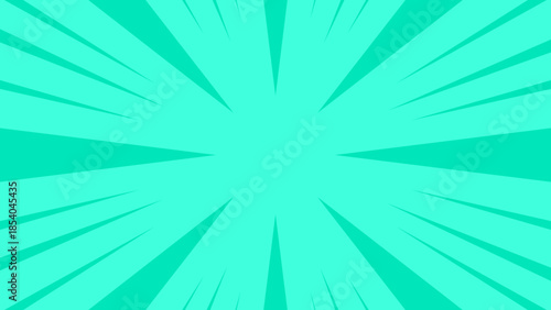 Vibrant Turquoise Comic Speed Burst Background