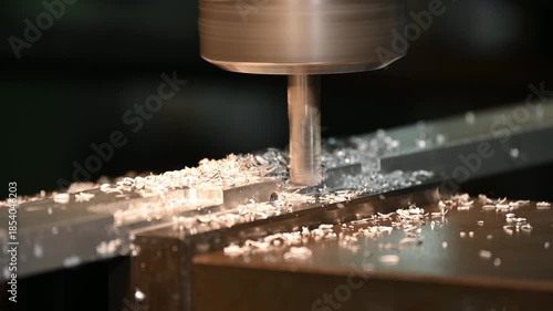 The  slot cutting process on NC milling machine by flat nose end mill tool.