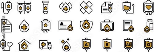 Group Icon Pack Medical and Hospital for Web Interfaces, UI UX, Mobile Apps, and Digital Asset Use