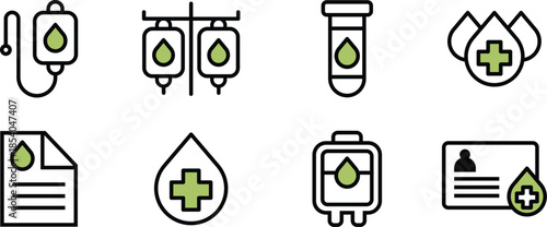 Icon Pack medicine, physician, healthcare, blood for Web Interfaces, UI UX, Mobile Apps, and Digital Asset Use