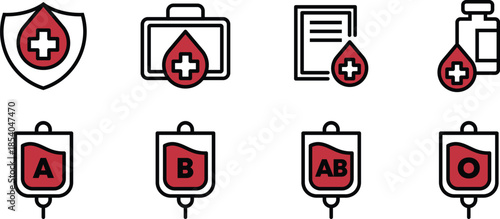 Icon Pack surgeon, blood test, icu, doctors for Web Interfaces, UI UX, Mobile Apps, and Digital Asset Use