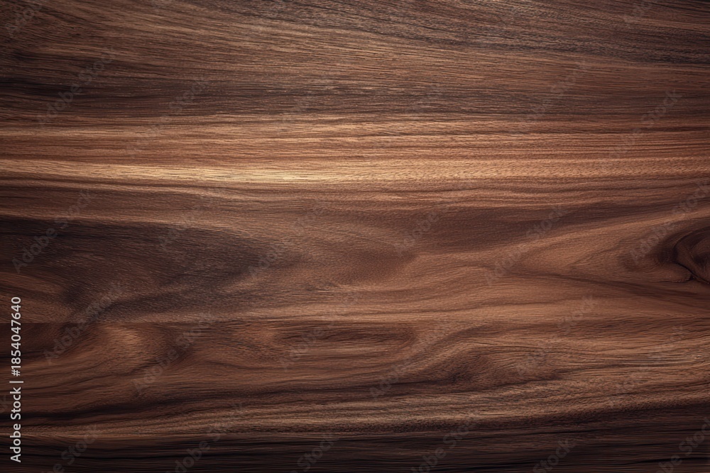 Fototapeta premium Dark walnut wood texture background with smooth surface and elegant grain.