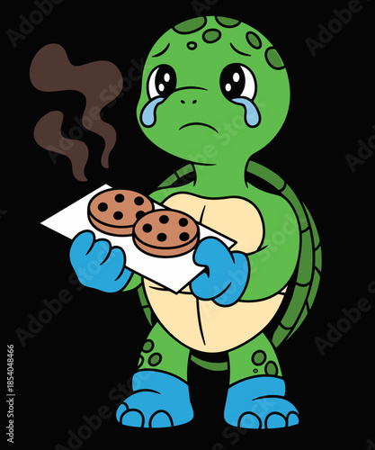 Baking Gone Wrong Funny Turtle Chef Culinary Baker Cook