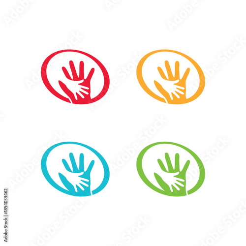 Friendly Mom And Baby Care Logo Vector Icon For Parenting And Child Health Brands