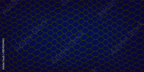 Abstract net background blue and gold for sports, Mesh texture for fishing nets. Seamless pattern for sportswear or soccer goal, volleyball net, basketball hoop, hockey, athletics. Vector