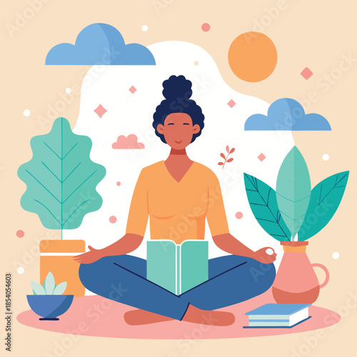 Yoga in the lotus position