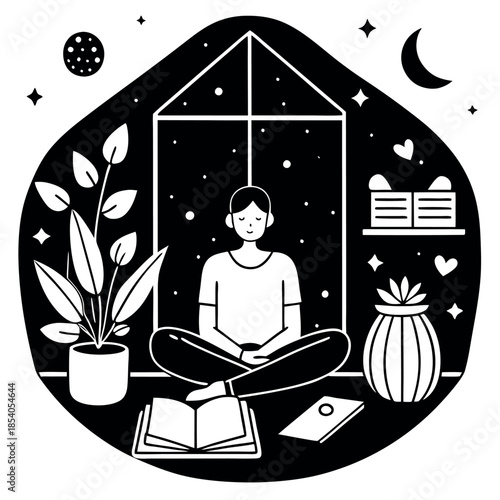 Yoga in the lotus position