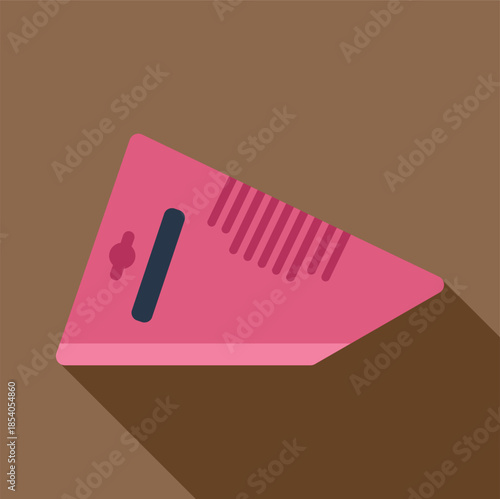 Pink metronome icon providing a visual representation of musical timing and beat