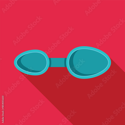 Blue swimming goggles providing eye protection for water sports