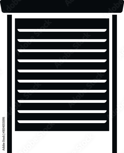 Roller shutter closing, indicating privacy, protection, and security