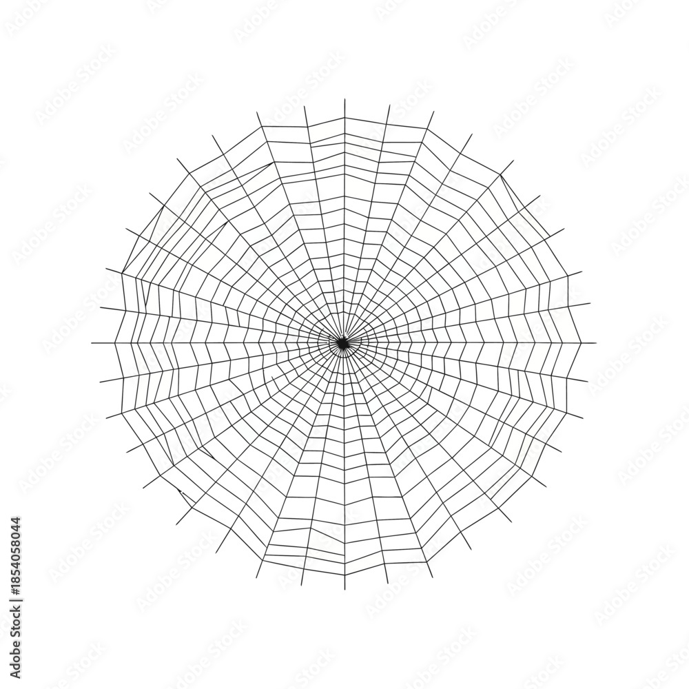 Obraz premium Abstract Radial Composition with Geometric Forms and Linear Outlines