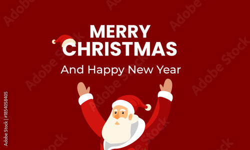 Merry Christmas and Happy New Year with Santa Claus