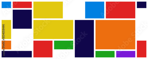 Minimalist Rectangular Color Block Composition