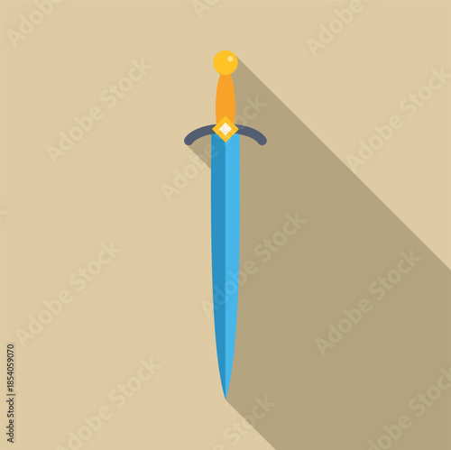 Stylized sword combining historical power with modern graphic design aesthetics