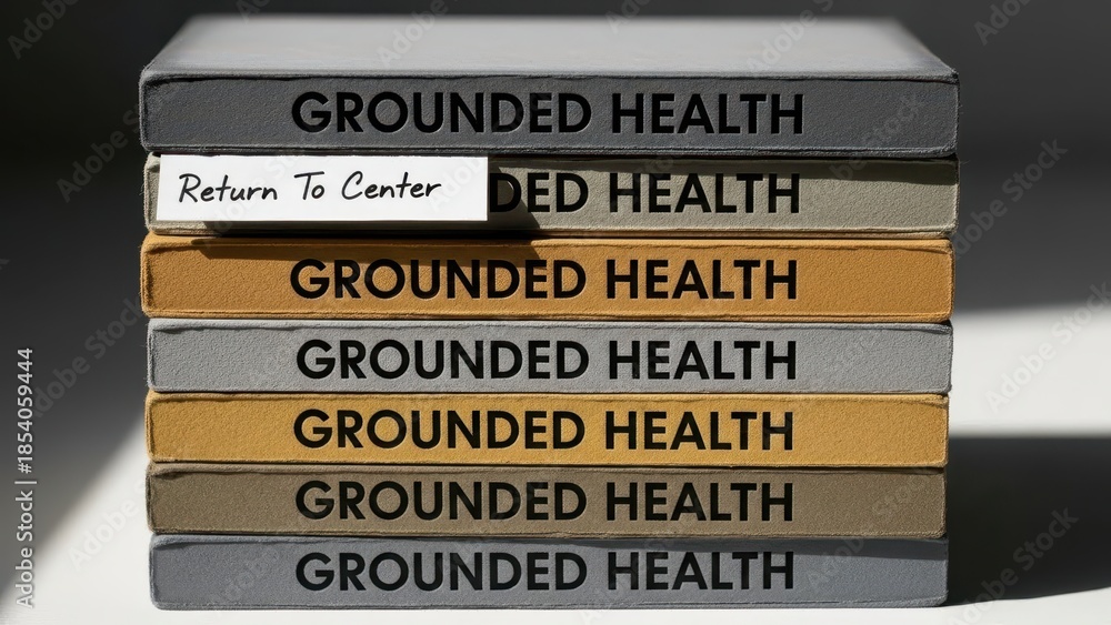 Obraz premium Grounded Health and Wellness Message Stack