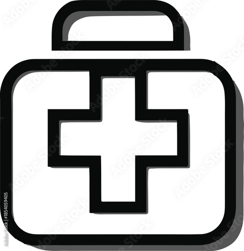 Emergency Aid: A clear, graphic representation of a medical kit, symbolizing safety, health, and preparedness, crucial in any crisis scenario.