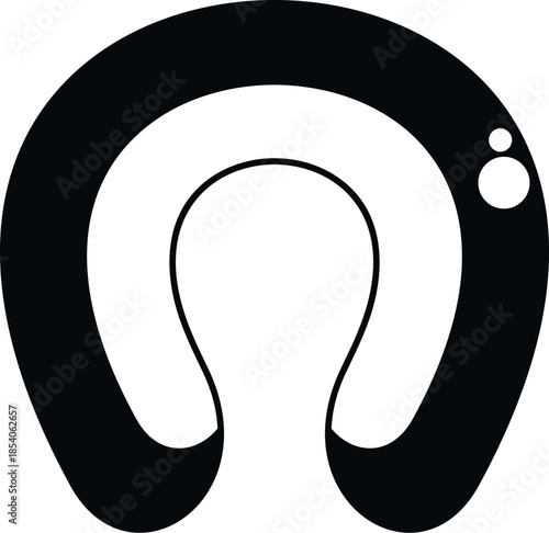U shaped travel pillow icon representing neck comfort and relaxation during journeys