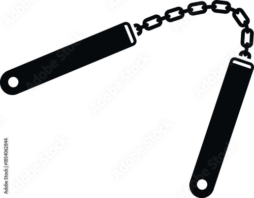 Nunchaku weapon for martial arts training and self defense