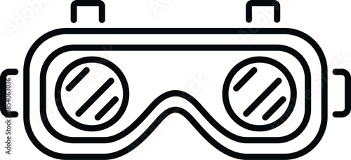 Safety goggles icon presenting eye protection in a professional environment