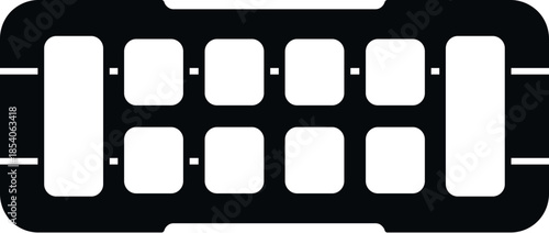 Ice cube tray with square compartments for freezing water