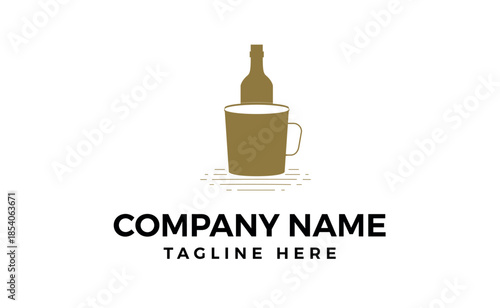 International Beer day vector logo illustration in flat style